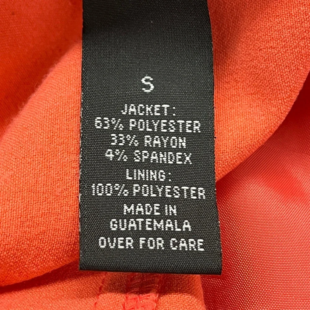 BCX Womens Coral 3/4 Sleeve‎ Single Button Blazer Polka Dot Cuffs S Chic Preppy